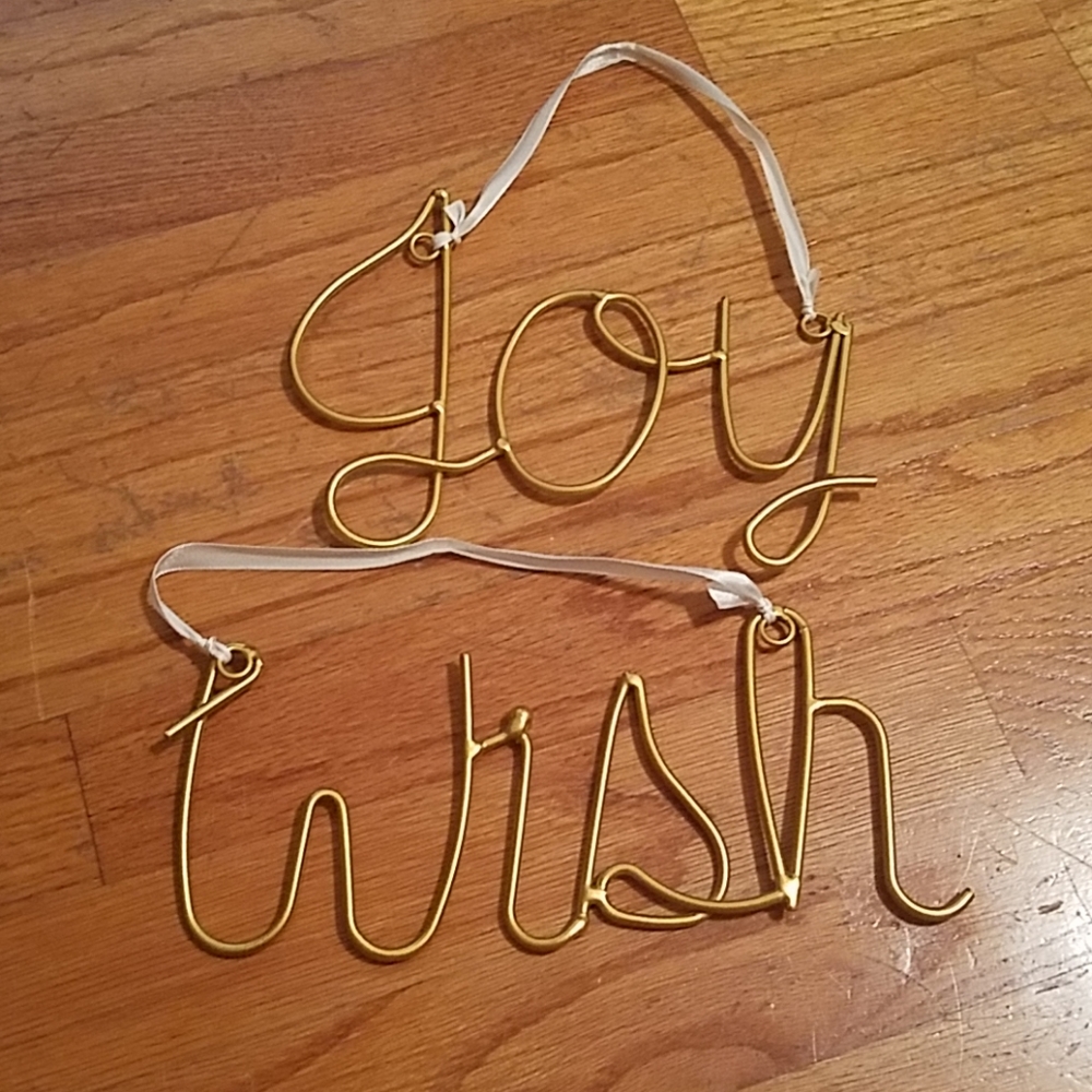 Golden word decor